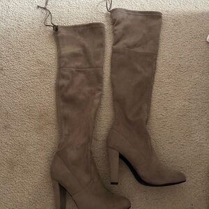 Women's Taupe Knee-High Boots - Steve Madden